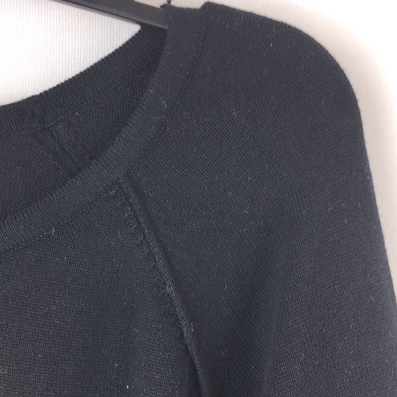 Karen Scott Cotton Boat Neckline Basic Black Sweater - Picture 4 of 6